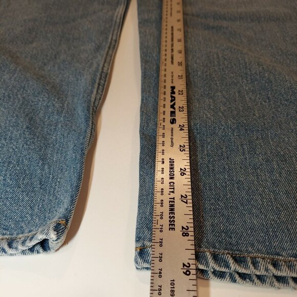 Arizona Original Loose Straight Mens 42X32 100%  Cotton Denim Jeans rugged work - Picture 9 of 11